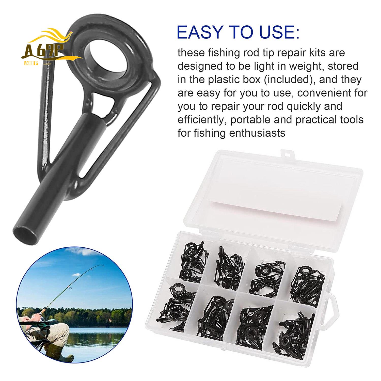 Fishing Rod Tip Replacement - A69P-80 조각 낚싯대 팁 수리 키트