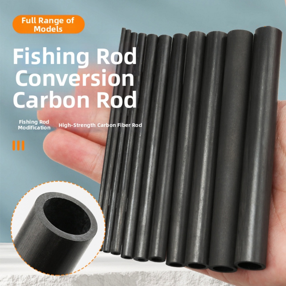 Fishing Rod Carbon Fiber - 낚싯대 수리용 10cm 블랙 중공 탄소