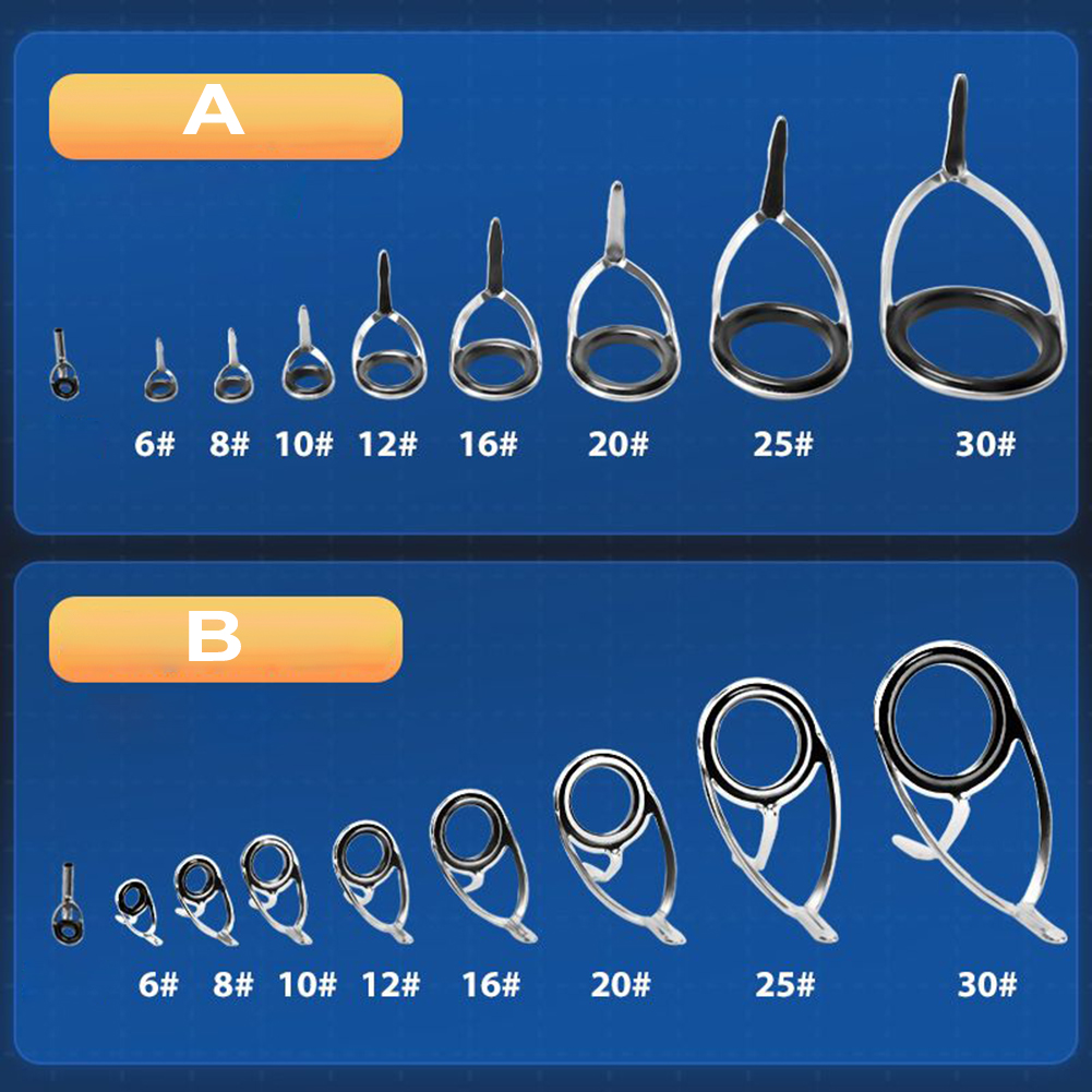 Fishing Rod Guide Replacement - 9 Pcs 낚싯대 가이드 세라믹 링