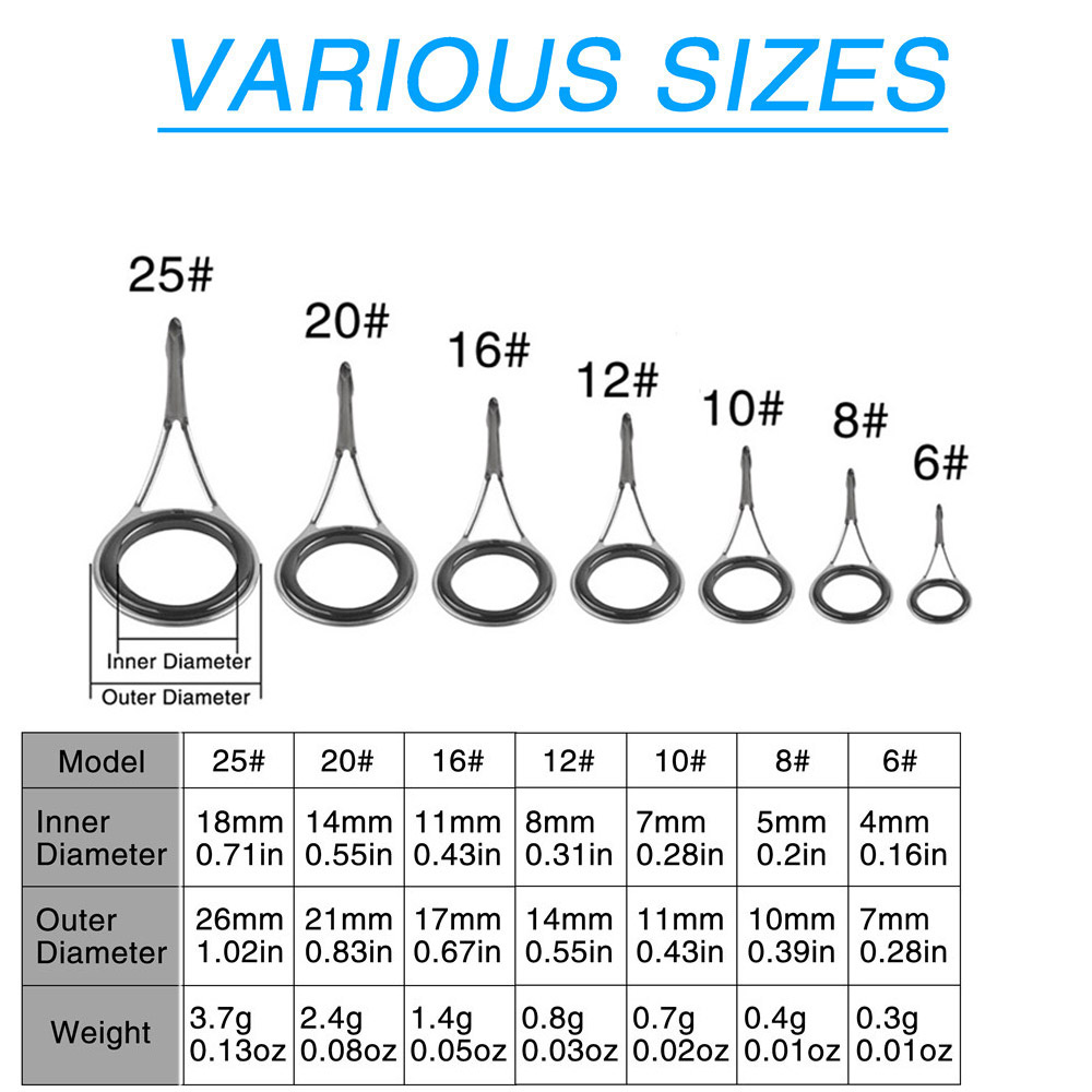 낚싯대 가이드 낚싯대 팁 교체 키트 낚싯대 수리 키트  - Fishing Rod Guide Replacement 리뷰 및 가격