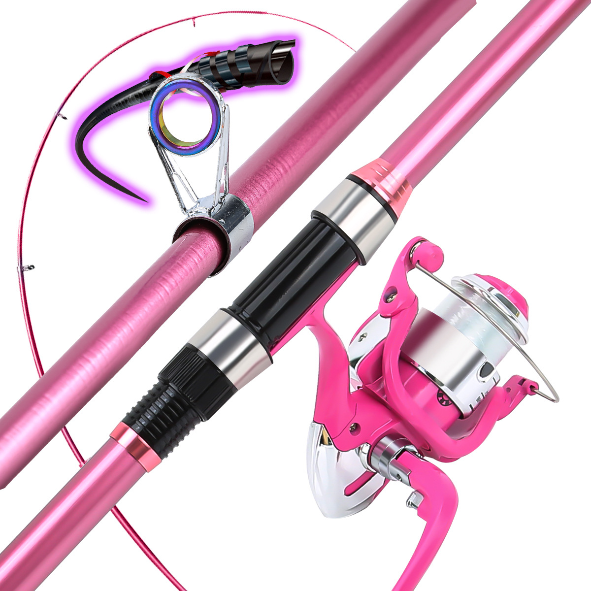 낚싯대 세트 풀 키트, 텔레스코픽 낚싯대와 스피닝 릴, - Fishing Rod Casting 리뷰 및 가격