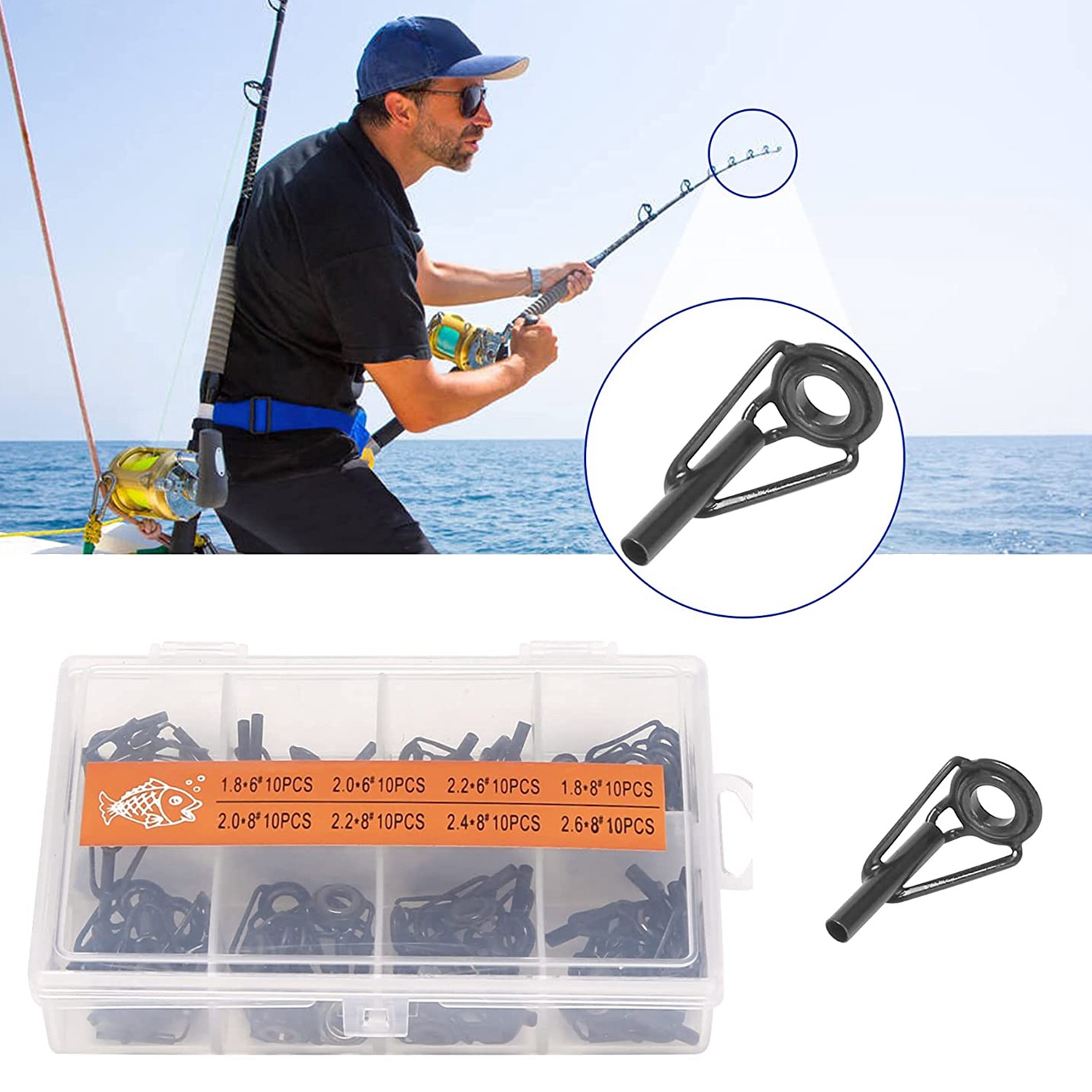 A69P-80 조각 낚싯대 팁 수리 키트 (담수/바닷물 - Fishing Rod Tip Replacement 리뷰 및 가격