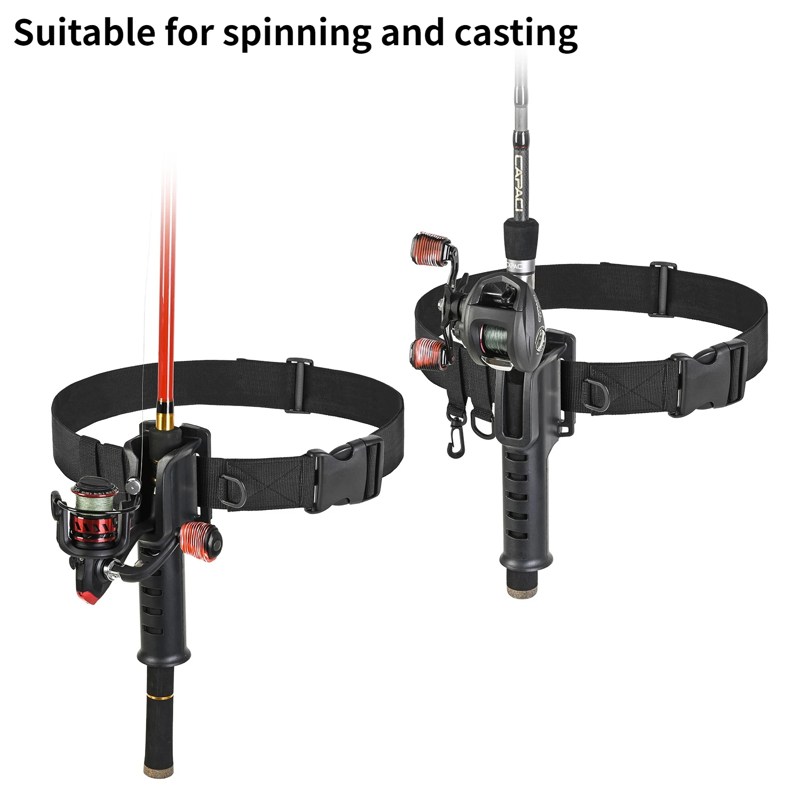 낚시 허리 벨트로드 홀더, 조절식 물놀이 벨트, 스피닝 - Fishing Rod Casting 리뷰 및 가격