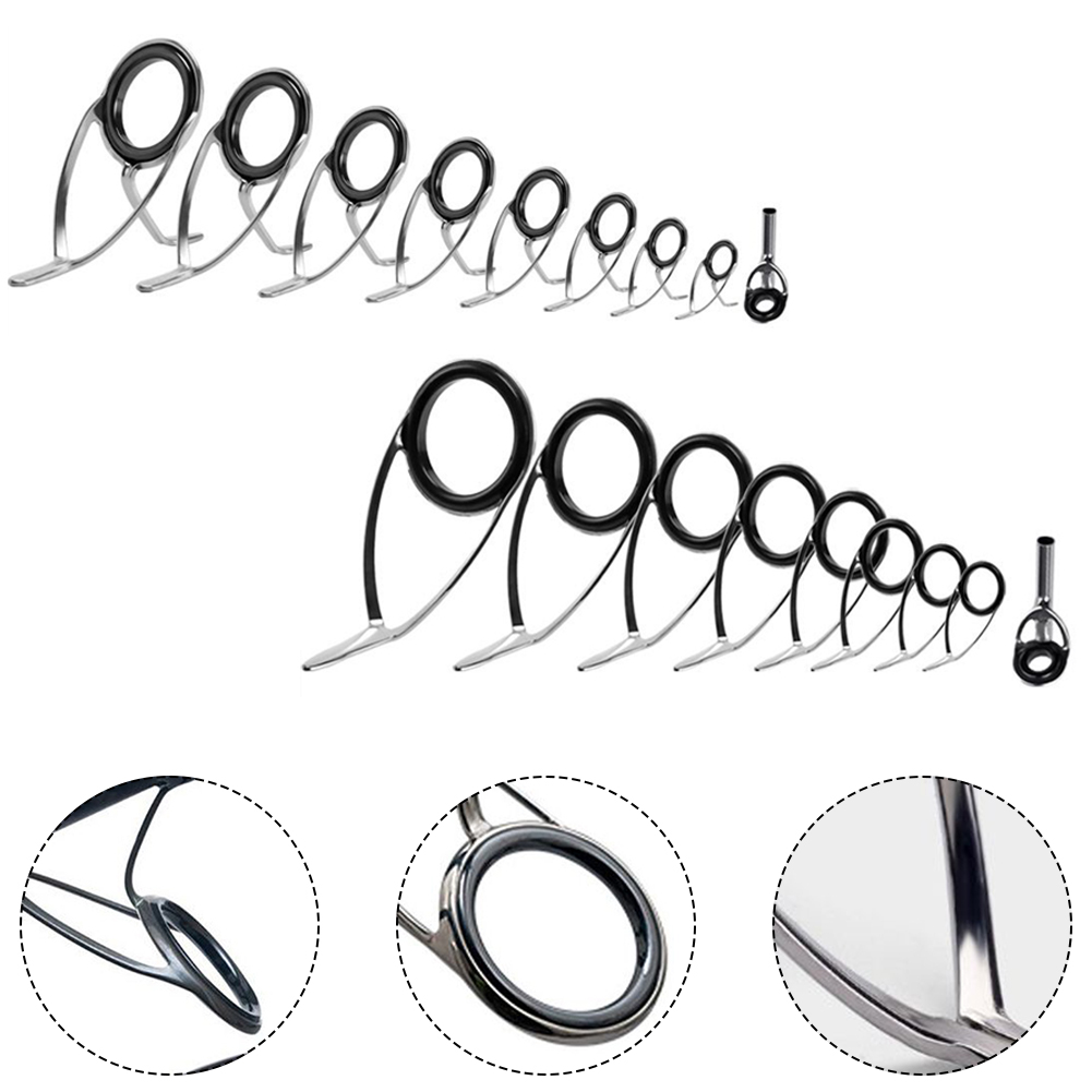 9 Pcs 낚싯대 가이드 세라믹 링 교체 낚싯대 탑 링 - Fishing Rod Guide Replacement 리뷰 및 가격