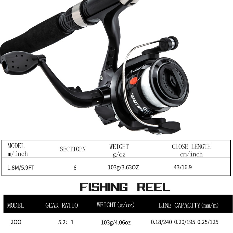 낚싯대와 릴 조합 키트, 텔레스코픽 캐스팅 로드, 회전 - Fishing Rod Casting 리뷰 및 가격