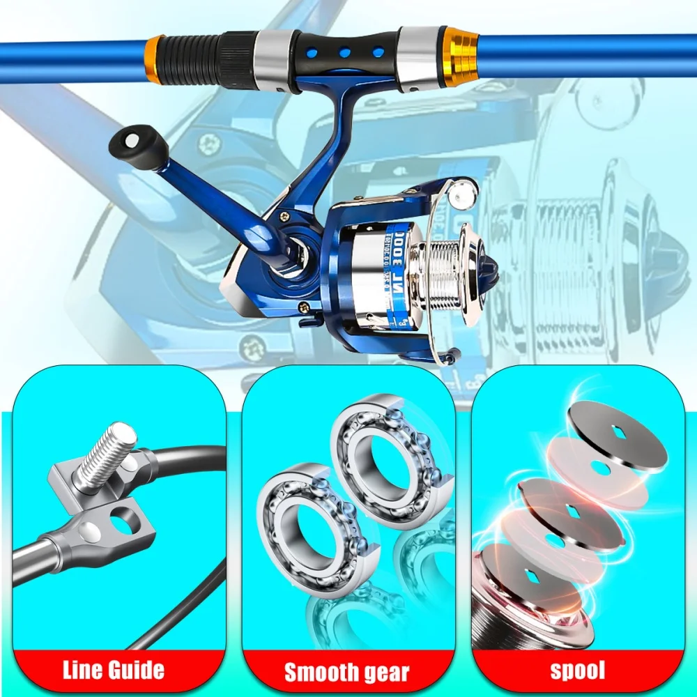 릴 및 액세서리가 포함된 2.1-3.6M 텔레스코픽 유 - Fishing Rod Casting 리뷰 및 가격