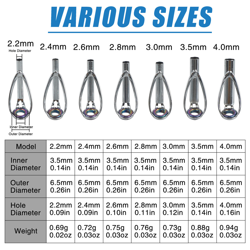 10개 낚싯대 가이드 팁 수리 키트 2.2mm-4.0m - Fishing Rod Guide Replacement 리뷰 및 가격