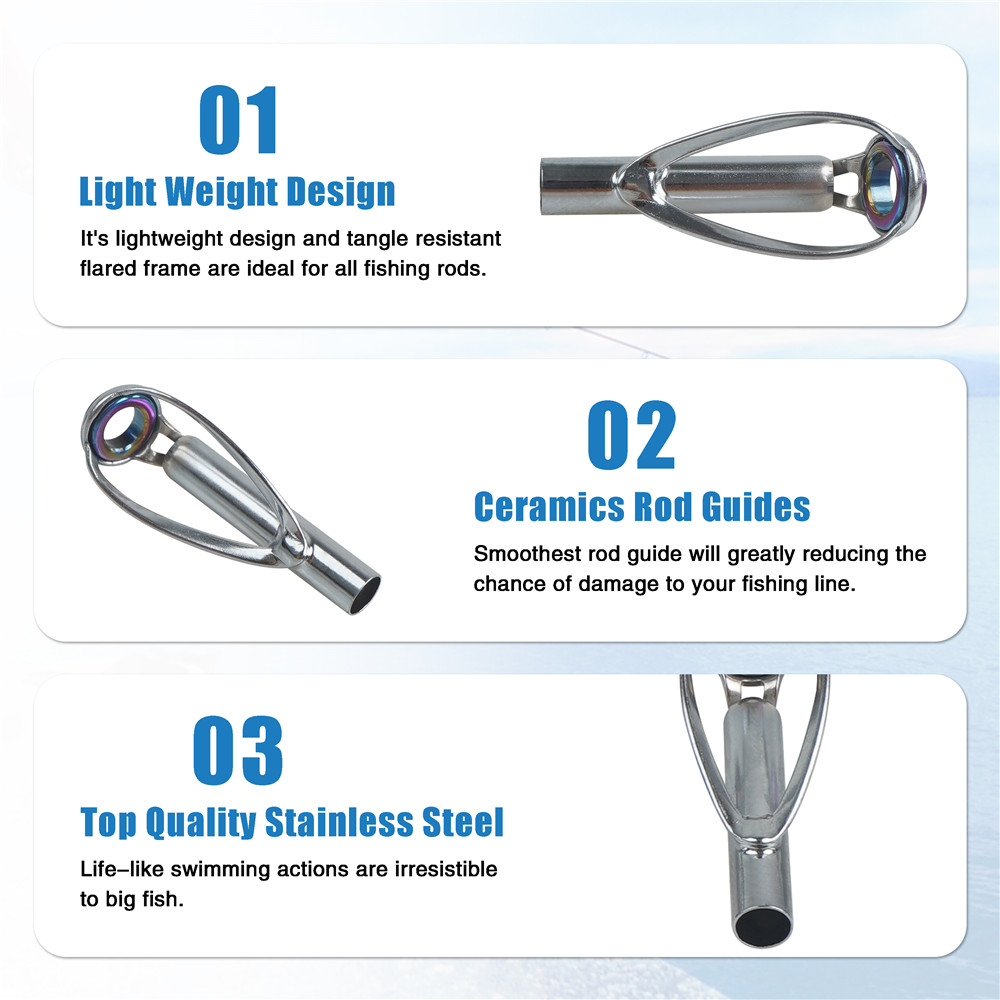 10개 낚싯대 가이드 팁 수리 키트 2.2mm-4.0m - Fishing Rod Guide Replacement 리뷰 및 가격